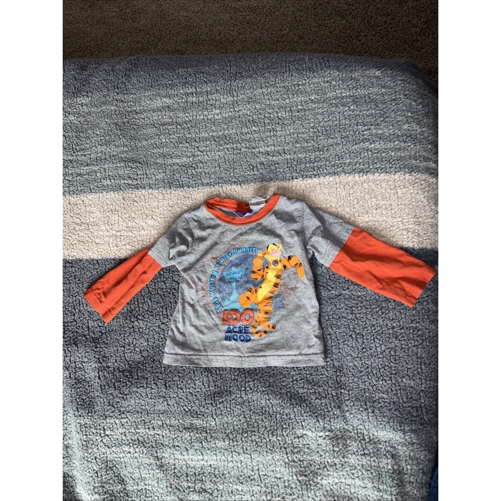 TIGGER LONG SLEEVE SHIRT SIZE 18M 100 Acre Woods Pooh Disney Boys